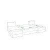 92130 2 stylova rozkladaci sedaci souprava do u livaro 305x140 cm tmave seda
