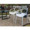 92382 8 petrolejova plastova zidle kato s originalnim propletanym designem