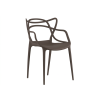 92385 6 sada 4 ks plastovych zidli kato hneda s ergonomickym operadlem