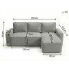 92553 prostorna sedaci souprava smart boucle do l 232x143 cm sedohneda