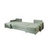 Designová sedačka do U VENORIA 285x146 cm světle zelená do prostorného interiéru