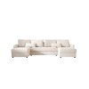 Stylová sedací souprava do U VENORIA 285x146 cm krémová s úložným prostorem