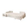 Rodinná rozkládací sedací souprava VENORIA 285x146 cm krémová