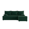 Moderní rozkládací sedací souprava do L VALERIO SLIM 200x140 cm tmavě zelená