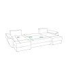 Elegantní sedací souprava do U TAVERO 321x140 cm hořčicová s funkcí lůžka