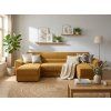 Designová sedací souprava do U TAVERO 321x140 cm hořčicová do interiéru