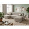 Designová sedací souprava do U TAVERO 321x140 cm světle béžová do interiéru