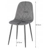 Designová sametová židle ASTI béžová s černou kovovou konstrukcí
