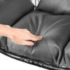 Elegantní černé závěsné křeslo KOKON bez stojanu do interiéru i na terasu