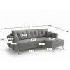 93399 1 designova rozkladaci oboustranna sedaci souprava do l silvano 230x140 cm tmave zelena