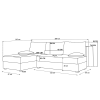 93541 3 stylova sedaci souprava do l venoria slim 200x143 cm petrolejova do obyvaku