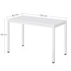 Elegantní bílý jídelní stůl TESSA 120x60 cm využitelný jako pracovní stůl