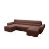 Designová sedací souprava do U TAVERO 321x140 cm tmavě růžová rozkládací