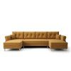 Stylová sedací souprava SILVIANO 300x140 cm hořčicová do U + 2 polštářky zdarma