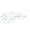 Elegantní sedací souprava SILVIANO 300x140 cm hořčicová do U rozkládací