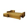 Elegantní sedací souprava VENORIA 220x143 cm hořčicová oboustranná rozkládací