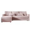 Stylová sedací souprava VENORIA 220x143 cm pudrově růžová do L + 2 polštářky zdarma
