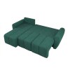 Elegantní sedací souprava SEVIO 246x145 cm lahvově zelená oboustranná rozkládací