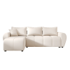 Stylová sedací souprava SEVIO 246x145 cm krémová do L + 2 polštářky zdarma