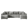 Stylová sedací souprava SEVIO 311x145 cm šedá do U + 2 polštářky zdarma