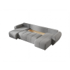 Designová sedací souprava do U SEVIO 311x145 cm šedá rozkládací