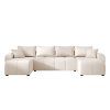 Stylová sedací souprava SEVIO 311x145 cm krémová do U + 2 polštářky zdarma