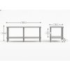 Designový TV stolek SOLE 120 cm antracit s otevřeným úložným prostorem