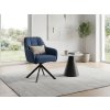 Elegantní stolek HILL Ø 50 cm bílo-černý do obývacího pokoje