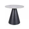 Odkládací stolek HILL Ø 50 cm bílo-černý moderní design