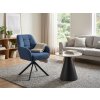 Stylový odkládací stolek HILL Ø 50 cm bílo-černý kulatý