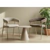 Designové odkládací stolky HILL travertin kašmír 2 ks béžová