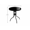 Designový kulatý stůl ISLAND BLACK 60 cm, černý ideální na terasu