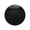 Moderní kulatý zahradní stůl ISLAND BLACK 60 cm, černý se skleněným povrchem