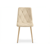 Světlá sametová židle LIBRA BUTTER CREAM do jídelny i obývacího pokoje