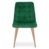 Minimalistická židle SPLIT VELVET zelená s elegantním vzhledem