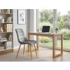 Designová židle SPLIT VELVET světle šedá s kovovou konstrukcí