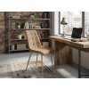Designová židle SPLIT VELVET hnědá s kovovou konstrukcí
