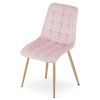 Luxusní světle růžová židle SPLIT VELVET s moderním designem