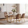 Designová židle SPLIT VELVET hnědá sametová se zlatými nohami
