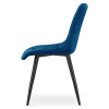 Designová jídelní židle SPLIT VELVET modrá s elegantním prošíváním
