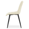 Designová jídelní židle SPLIT VELVET světle béžová s elegantním prošíváním