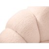 Otočné designové křeslo BLOOM s taburetem, světle růžová