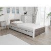 Elegantní postel IKAROS 90x200 cm bílá/dub lanýž s přírodním vzhledem