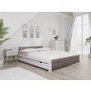 Elegantní postel IKAROS 140x200 cm bílá/dub lanýž s přírodním vzhledem