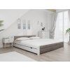 Elegantní postel IKAROS 160x200 cm bílá/dub lanýž s přírodním vzhledem