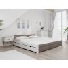 Elegantní postel IKAROS 180x200 cm bílá/dub lanýž s přírodním vzhledem