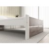 Stylová postel IKAROS DOUBLE 90 x 200 cm bílá/dub lanýž s čistými liniemi