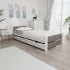 Bílá postel s dekorem dub lanýž IKAROS DOUBLE 90 x 200 cm