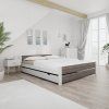 Kvalitní postel IKAROS DOUBLE 120 x 200 cm bílá/dub lanýž s elegantním vzhledem