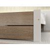 Moderní postel IKAROS DOUBLE 120 x 200 cm bílá/dub sonoma s pevným rámem